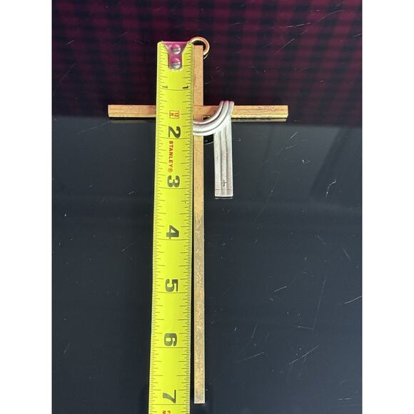 JCC Hanging Pewter and Sterling Cross - with Silver Vestment - Made in 2000 - Picture 10 of 11